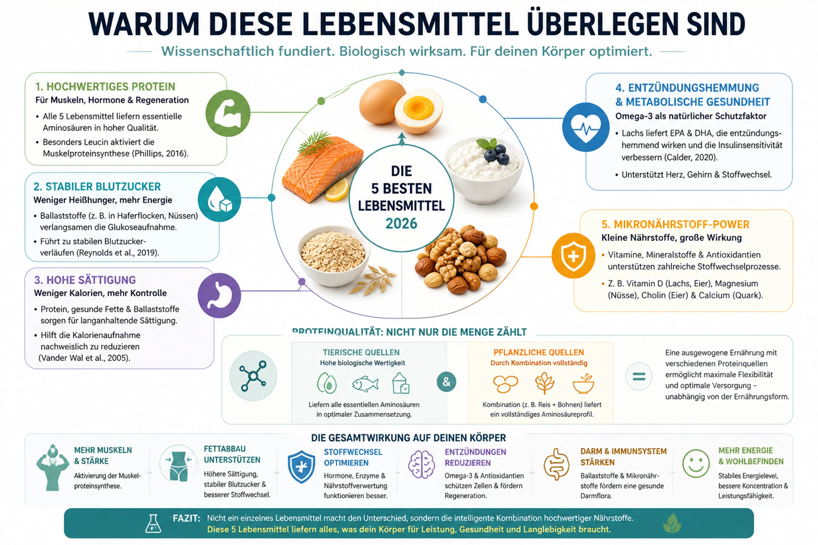 Die fünf besten proteinreichen Lebensmittel 2026: Warum sie überlegen sind